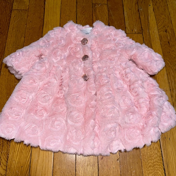 Blueberi Boulevard Other - Blueberi Boulevard Pink Rose Dress Jacket Size 3/6 Months